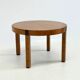 Vintage burl wood round dining table by Grange