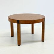 Table à manger ronde en bois de noyer vintage par Grange