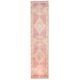 Vintage Turkish Hand-Knotted Wool Cotton Pink Runner Rug 80x365