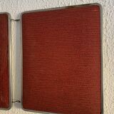 Vintage 1950s triptych barber dressing table mirror brick - 27 x 67 cm