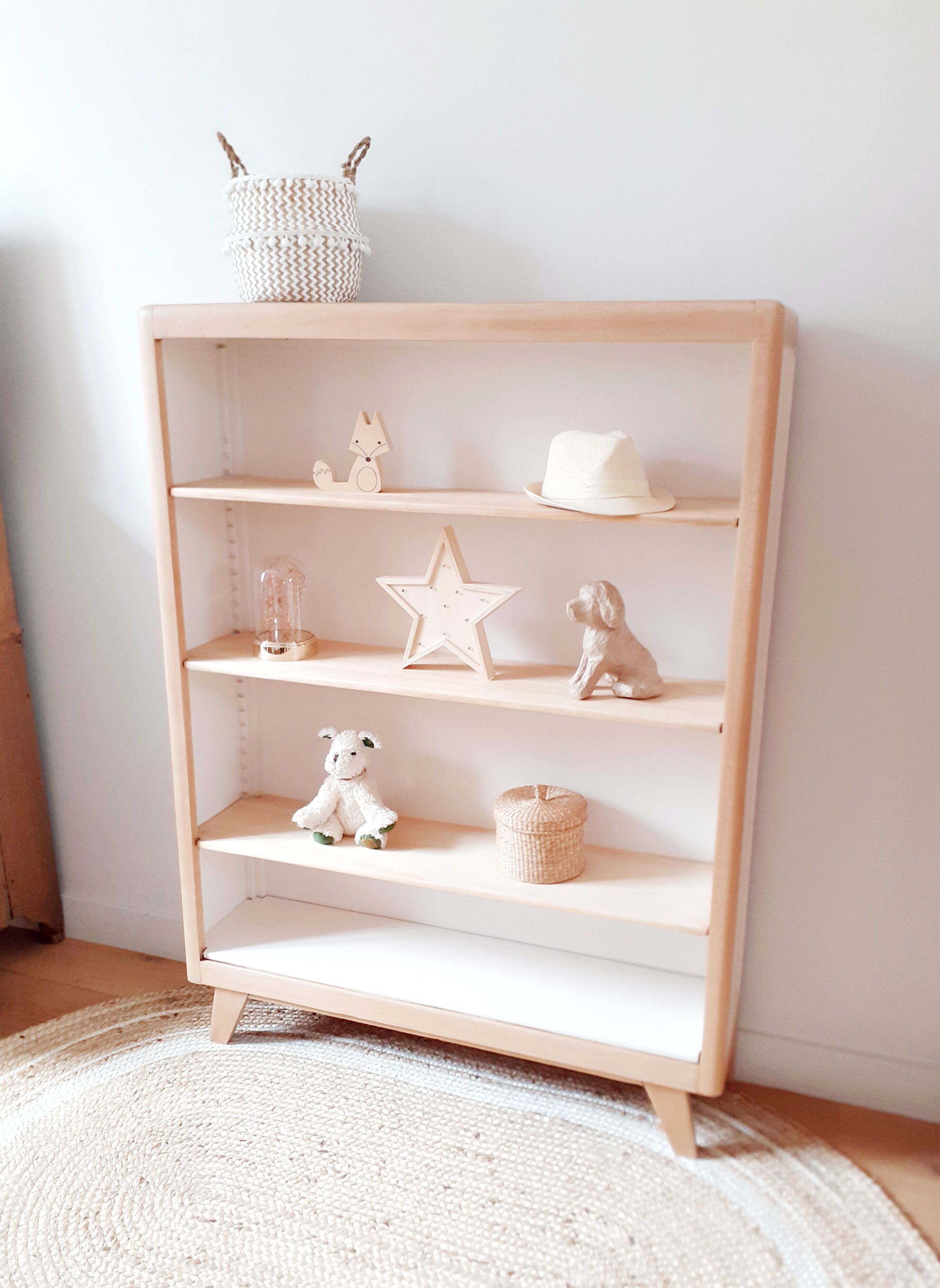 Vintage bookcase shelf 50s