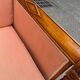 Louis XVI style directoire basket canapé in solid wood and fabric.