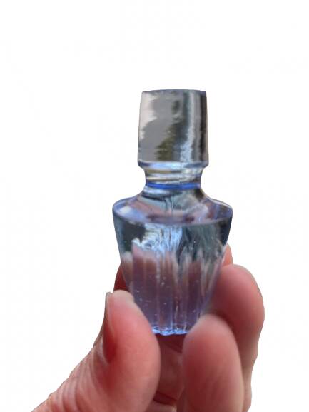Blue glass carafe