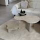 Cloud duo travertine coffee table