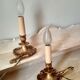 Pair of bronze bedside lamps