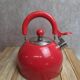 Vintage red stainless steel kettle – 2.5 L