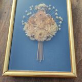 Showcase frame bouquet of dried flowers