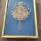 Cadre vitrine bouquet de fleurs séchées