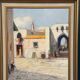 Swedish Oil on Canvas – “Southern Street” by J. Erix