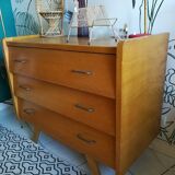 Plated vintage oak dresser