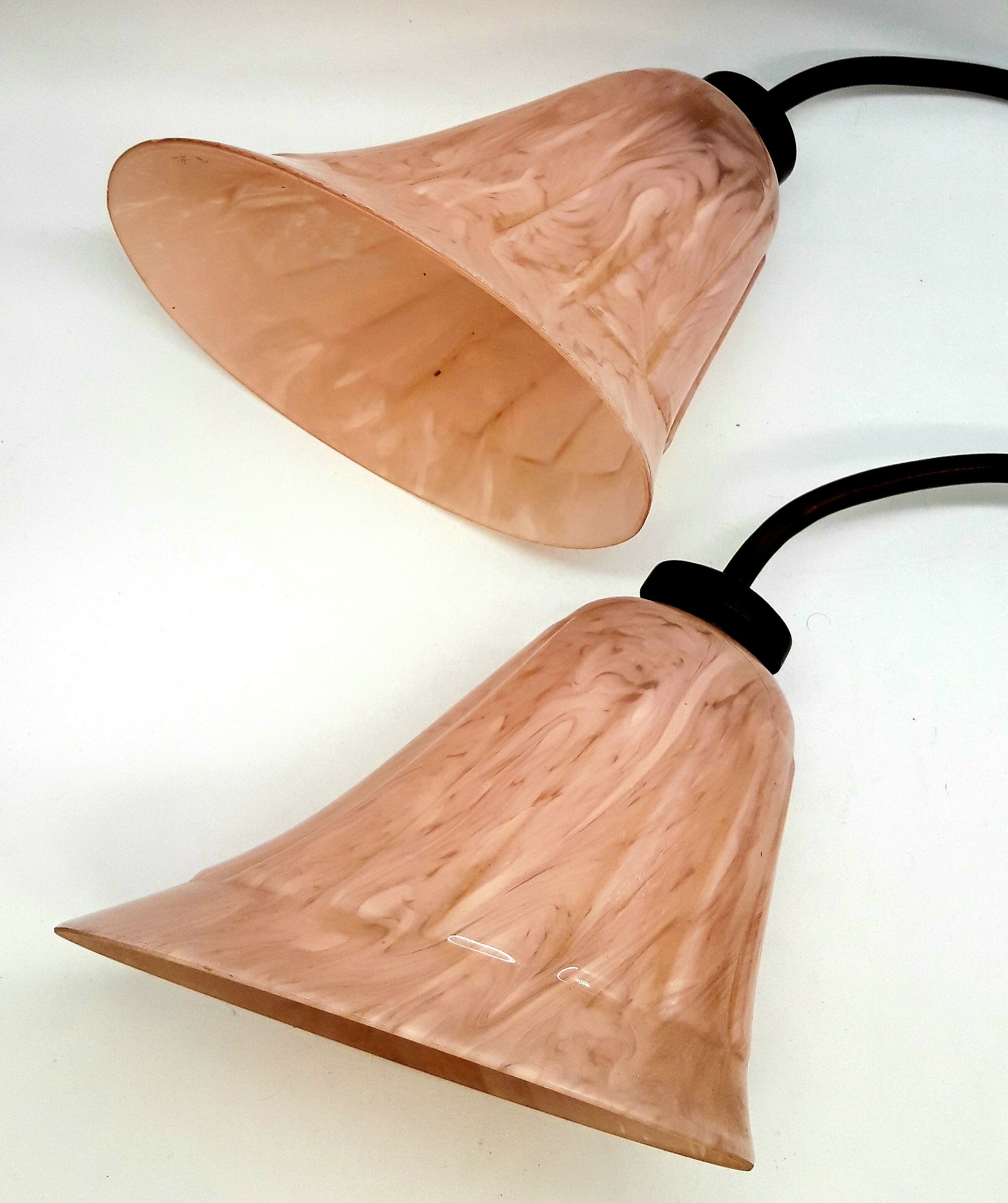 Pair of opaline sconces