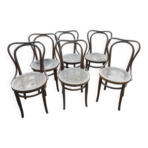 6 Chaises Thonet cannage
