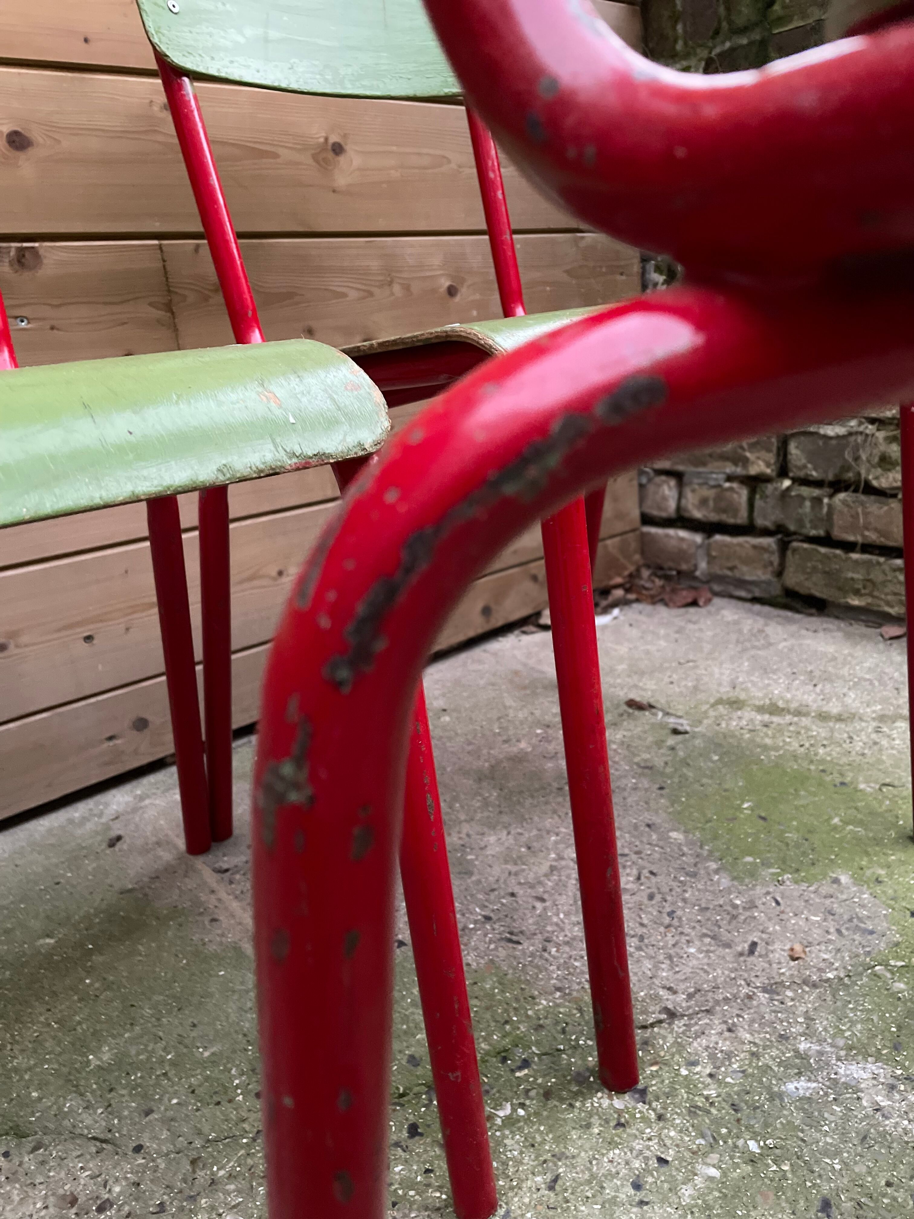 Set of 3 vintage school chairs