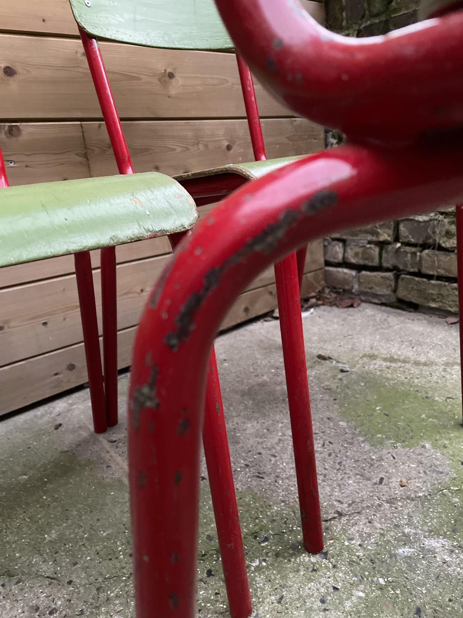 Set of 3 vintage school chairs