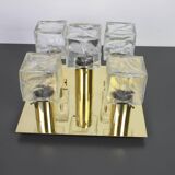 Large frosted glass ceiling light by Murano, Kalmar, Austria, 1960s.