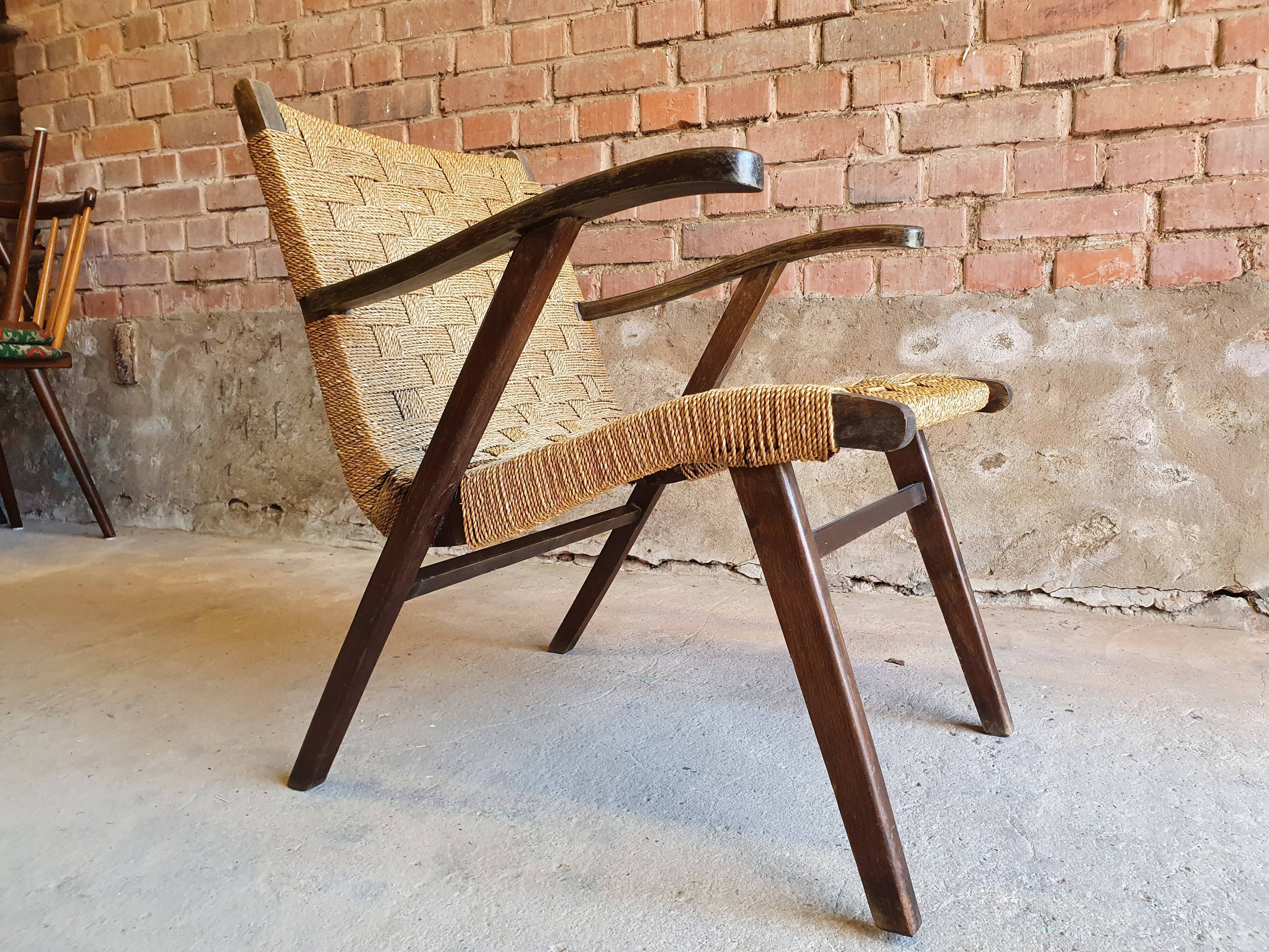 Armchair design rope 1960"