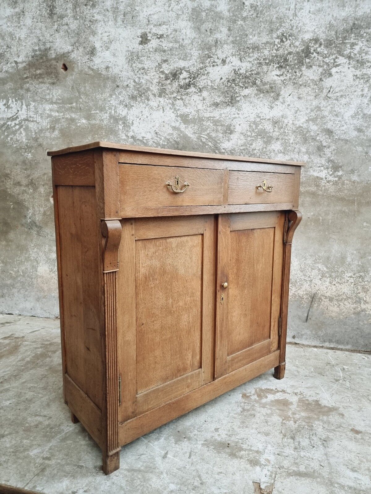 Antique cabinet oak 19th century sideboard