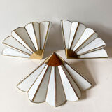 Glass paste fan wall lamp