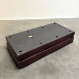 Canapé-lit en cuir vintage, années 1970