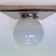 Chrome and glass Bauhaus ceiling lamp / flushmount, 1930s