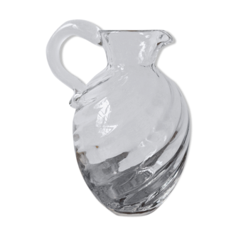 Transparent glass pitcher