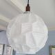 Glass sphere pendant light with teak, danish design, 70s