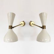 Pair of Italian design wall lights from the 1950s