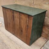 Ancien buffet vitré en teck birman