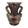 Vase à anses en céramique émaillée polychrome à effet 21,5