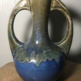 Vase en grès cérame a effet flammé, signé alphonse mouton, st uze