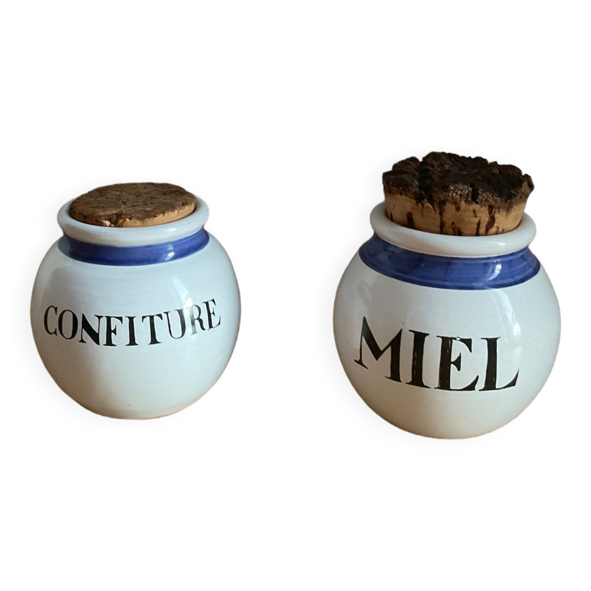Ceramic spice jars, jam, honey