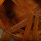 Table d'appoint octogonale en chêne de l'École de La Haye Art Déco architecturale