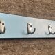 1960s towel rack in blue Formica