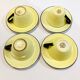 4 pastel yellow cups moulin des loups 50s