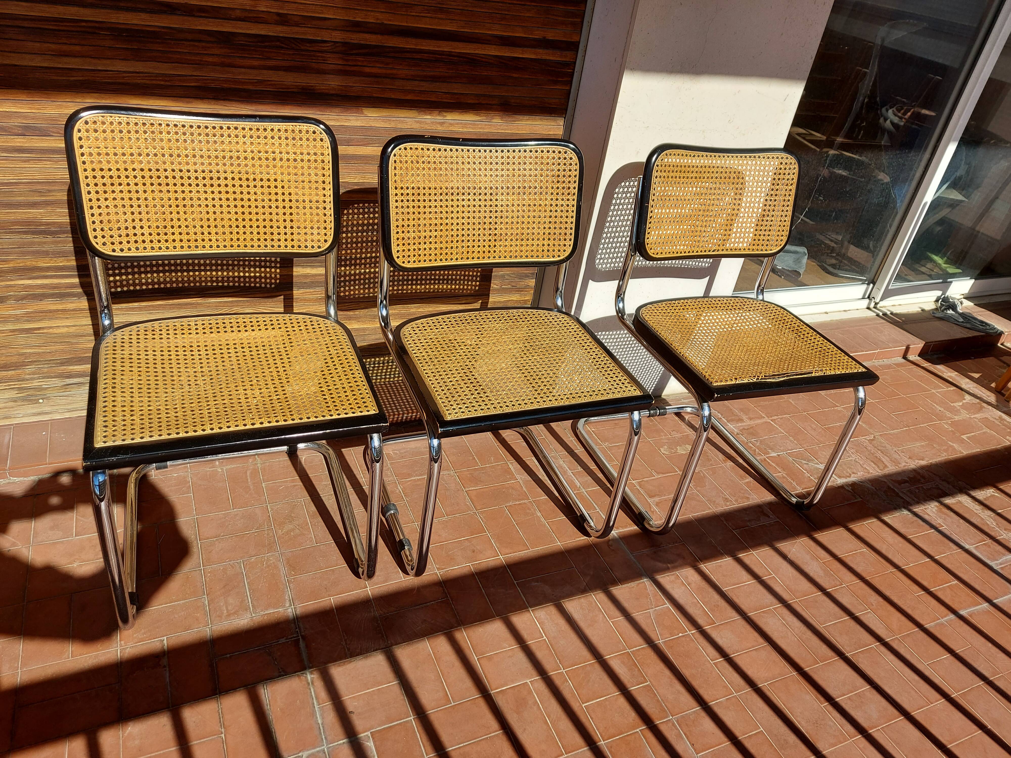 3 chairs Marcel Breuer B32