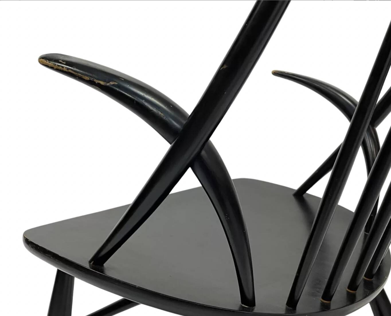 Fauteuil à bascule vintage Illum Wikkelso design danois