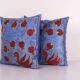 Set of 2 vintage embroidered tribal tapestries 48x48 cm