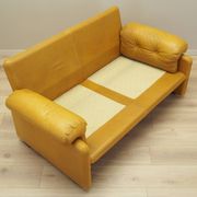 Yellow leather sofa, Italian design, 1960s, manufacturer: B&B Italia, design.