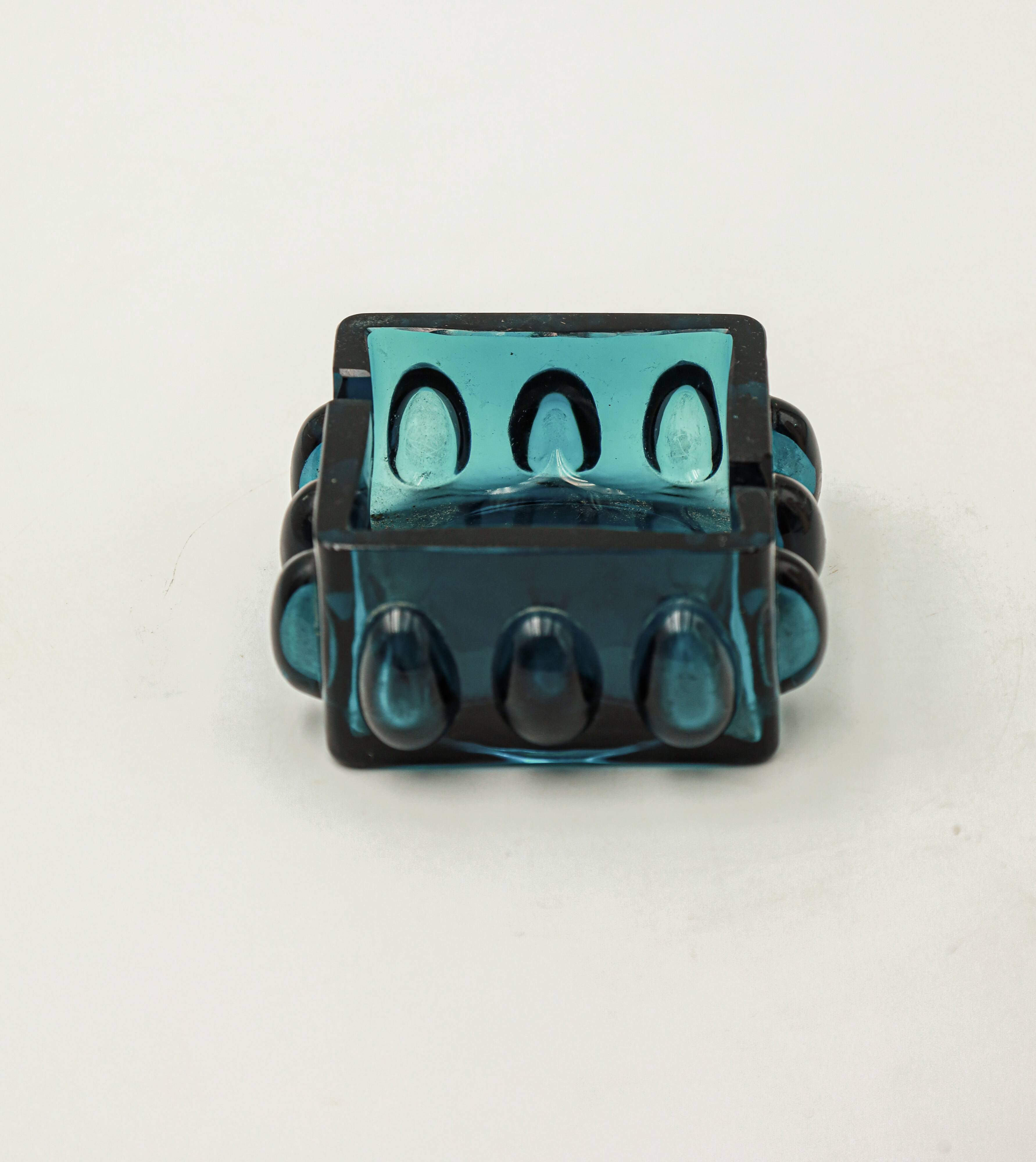 Space age ashtray Mid century bubbled glass design Wihelm Braun Feldweg