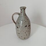 Signed pitcher in vintage speckled stoneware