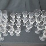 Set of 29 stemmed glasses, flared shape
