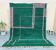 Hand-woven green wool rug, size 150 x 150 cm