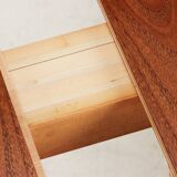 circular extendable table oak and teak Denmark 50s/60s