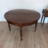 Folding half-moon table