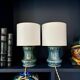 Pair of "Haddock" porcelain bedside lamps - 1950.