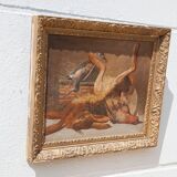 Peinture nature morte gibier, peinture encadrée, peinture ancienne
