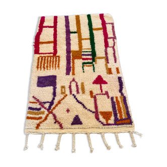 Tapis berbère coloré Azilal, 157 x 97 cm