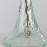 Murano Glass Table Lamp in Delicate Green, Wavy Shade, Italian 1980s Design – Elegant Bedside Decor