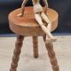 Tripod stool feet balls thick sitting