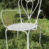 Pair of armchairs wrought iron garden chairs French iron armchairs 1950